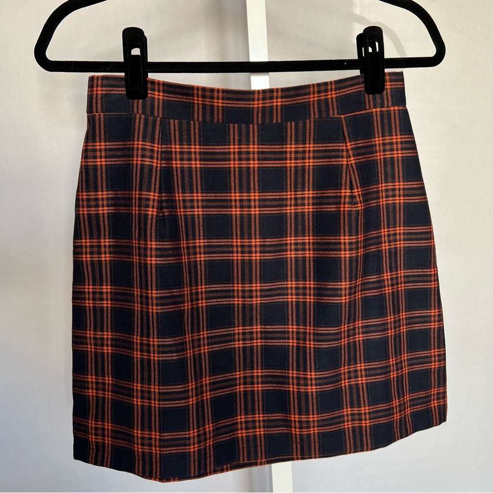 Multi Color Plaid Mini Skirt